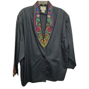 Vintage Cotton and Sequin Blazer 2X